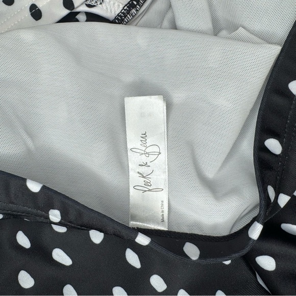 Peak & Beau Polka Dot Swimsuit - Black and White - Picture 4 of 5